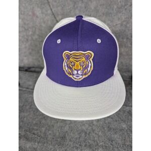 Nike Wilson High Tigers True Dri-FIT Stretch Hat Purple White Flat Brim Cap